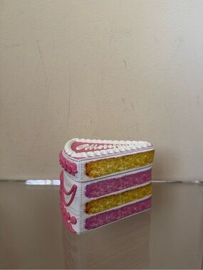 Moschino Piece Of Cake Clutch Bag Vinyl Pink